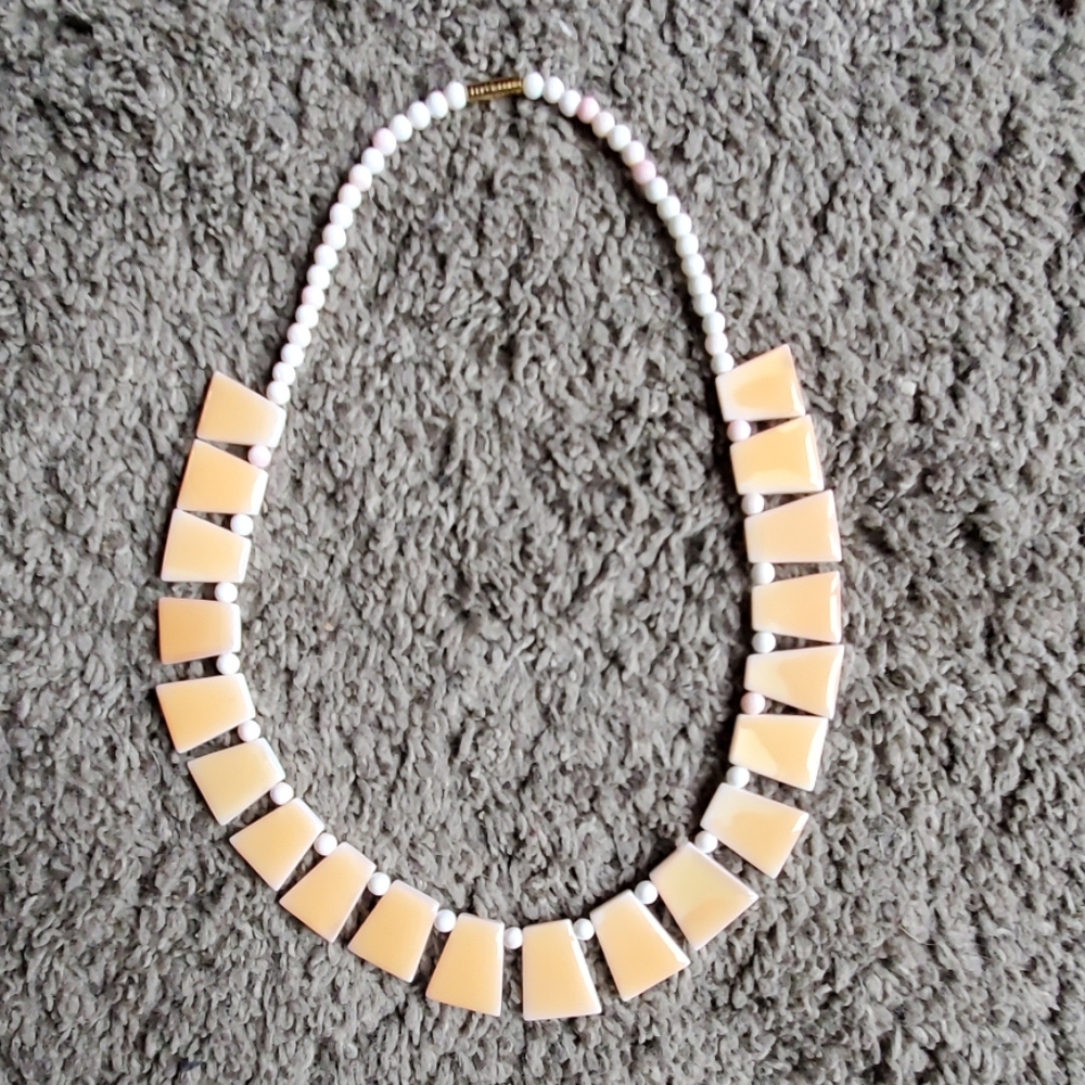 Vintage shell necklace and earrings